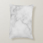 Klassiek Witte Marmeren Gepersonaliseerde Monogram Accent Kussen (Achterkant (Verticaal))