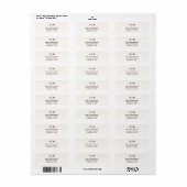Klassiek Witte Trouwadres met Monogram Etiket (Full Sheet)