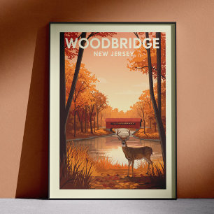 Klassiek Woodbridge New Jersey Poster
