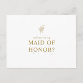 Klassiek word jij mijn bruidsmeisje uitnodiging briefkaart (Voorkant)