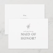 Klassiek word jij mijn bruidsmeisje uitnodiging briefkaart (Voorkant / Achterkant)