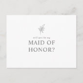 Klassiek word jij mijn bruidsmeisje uitnodiging briefkaart (Voorkant)