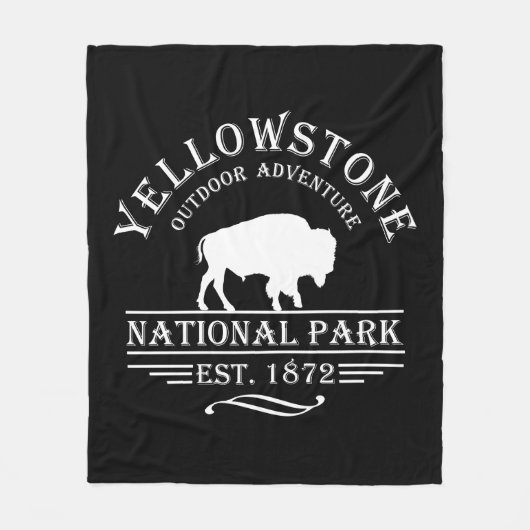 Klassiek Yellowstone National Park Fleece Deken (Voorkant)