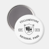 Klassiek Yellowstone National Park Magneet (Voorkant / Achterkant)