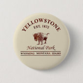 Klassiek Yellowstone National Park Ronde Button 5,7 Cm (Voorkant)