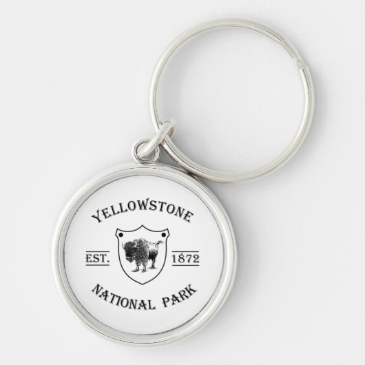 Klassiek Yellowstone National Park Sleutelhanger (Voorkant)
