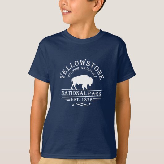 Klassiek Yellowstone National Park T-shirt (Voorkant)