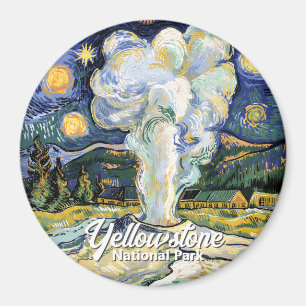 Klassiek Yellowstone Old Faithful landschap Magneet
