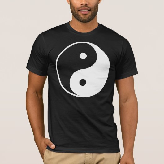 Klassiek Ying Yang Chinees symbool T-shirt (Voorkant)