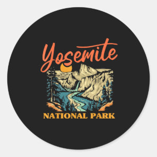 Klassiek Yosemite National Park Californië Zonsond Ronde Sticker
