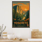 Klassiek Yosemite National Park Poster (Keuken)