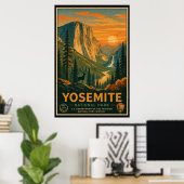 Klassiek Yosemite National Park Poster (Thuiskantoor)