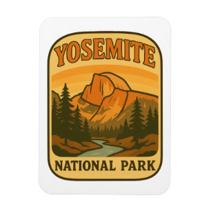 Klassiek Yosemite National Park Retro Half Dome Magneet