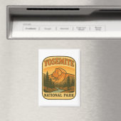 Klassiek Yosemite National Park Retro Half Dome Magneet (Insitu (Vaatwasser))
