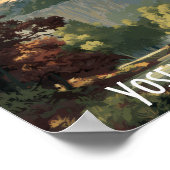 Klassiek Yosemite National Park Rivier Retro Wande Poster (Hoek)