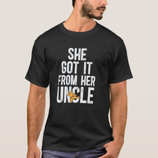 Klassiek Ze Heeft Het Van Haar Oom Karate Oom Pret T-shirt (Voorkant)