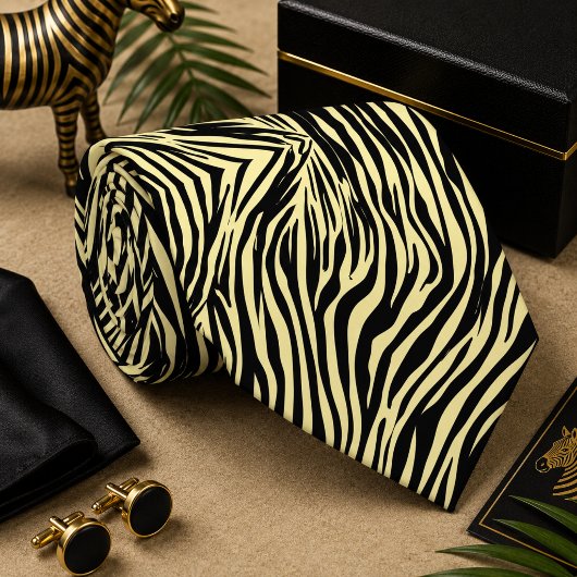 Klassiek zebra wild dier patroon stropdas