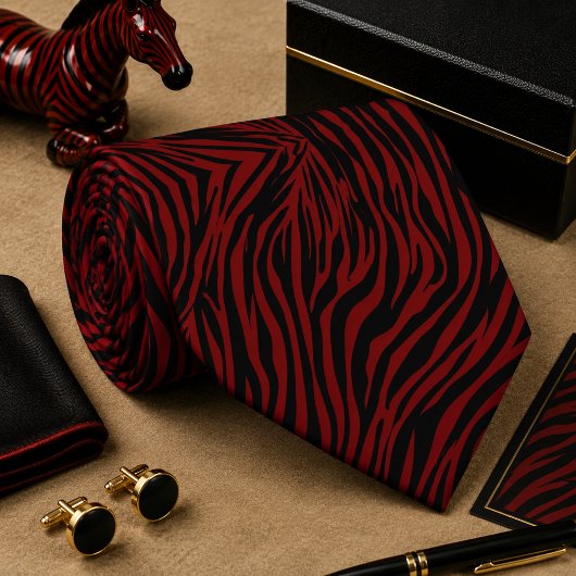 Klassiek zebra wild dier patroon stropdas