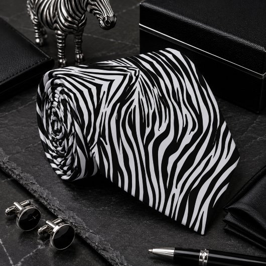 Klassiek zebra wild dier patroon stropdas