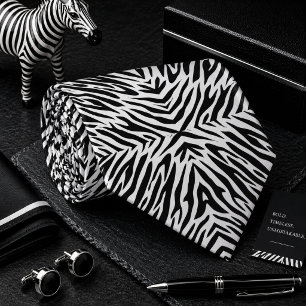 Klassiek zebra wild dier patroon stropdas