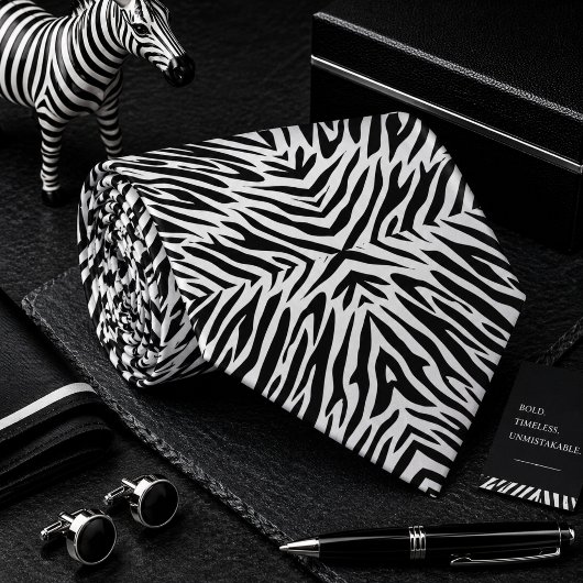 Klassiek zebra wild dier patroon stropdas