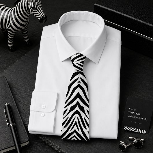 Klassiek zebra wild dier patroon stropdas