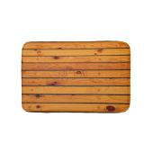 Klassiek zeegbruin houten scheepsdek badmat (Voorkant)