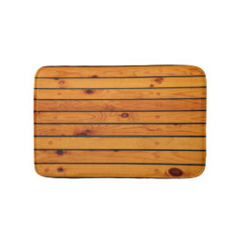 Klassiek zeegbruin houten scheepsdek badmat