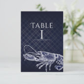 Klassiek zeelook Navy Blauwe Elegante Tafel Nummer Kaart (Staand voorkant)