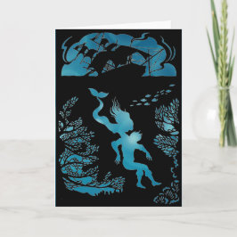 Klassiek Zeemeermin Sprookje. Leeg Kaart