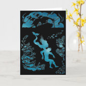 Klassiek Zeemeermin Sprookje. Lege kaart (Gele Bloem)