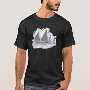 Klassiek zeilen Chesapeake Bay Skipjack Race Maryl T-shirt