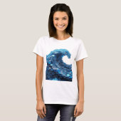 Klassiek zilver ABSTRACT ART ontwerp T-shirt (Voorkant volledig)