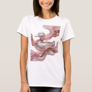 Klassiek Zilver ABSTRACTE KUNST Artistiek Motief T-shirt
