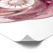 Klassiek Zilver ABSTRACTE KUNST Modern Design Poster (Hoek)
