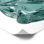 Klassiek Zilver ABSTRACTE KUNST Ontwerp v2 Poster (Hoek)