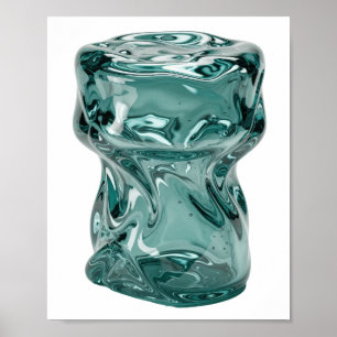 Klassiek Zilver ABSTRACTE KUNST Ontwerp v2 Poster