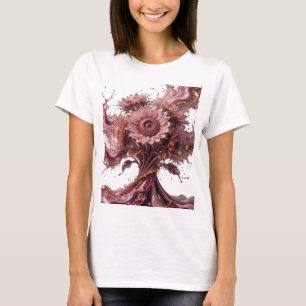 Klassiek Zilver BLOEMEN IN SAP Draagbare Kunst T-shirt