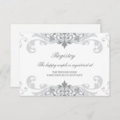 Klassiek zilver grijs Ironworks bruiloft register Informatiekaartje (Voorkant / Achterkant)