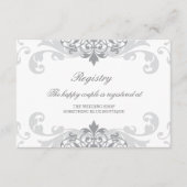 Klassiek zilver grijs Ironworks bruiloft register Informatiekaartje (Voorkant)