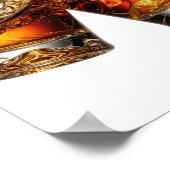 Klassiek Zilver WHISKY SPLASH Design Poster (Hoek)