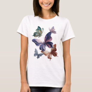 Klassiek Zilveren VLINDERFANTASIE Maatwerk T-shirt