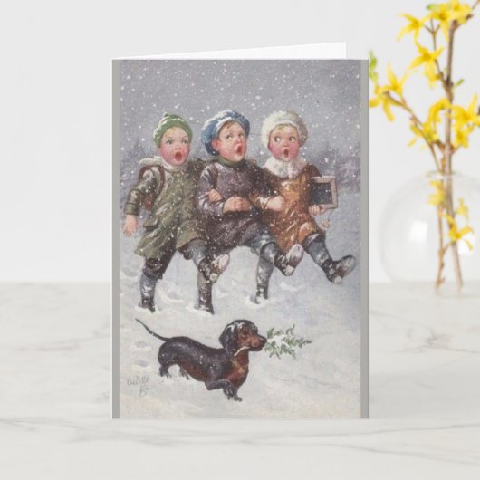 Klassiek - Zing een kerstlied, Kaart (Gele Bloem)