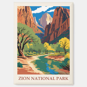 Klassiek Zion National Park Utah Bergen Magneet