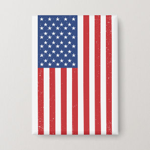 Klassiek zwaaiend Amerikaans vlagontwerp Button