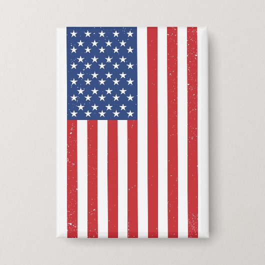 Klassiek zwaaiend Amerikaans vlagontwerp Button (Voorkant)