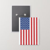 Klassiek zwaaiend Amerikaans vlagontwerp Button (Voorkant / Achterkant)