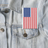 Klassiek zwaaiend Amerikaans vlagontwerp Button (Insitu)
