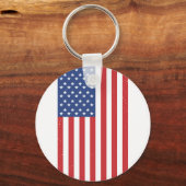 Klassiek zwaaiend Amerikaans vlagontwerp Sleutelhanger (Voorkant)