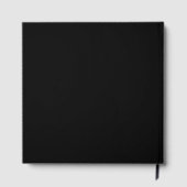 Klassiek zwart 30x30 cm gastenboek met aangepaste  (Achterkant)